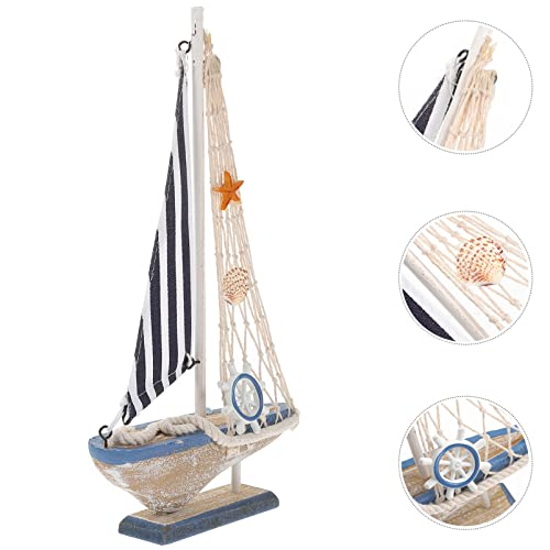 Toyvian Veleiro De Madeira Modelo Navio Veleiro De Madeira Veleiro Miniatura Decoração De Navio Deco