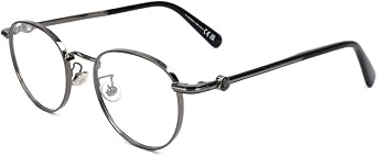 Moncler Oval Eyeglasses ML5204H 008 Gunmetal/Black 48mm