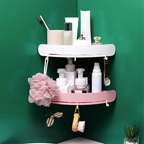 Solution d'économie d'espace avec cette étagère d'angle de douche grise - 4