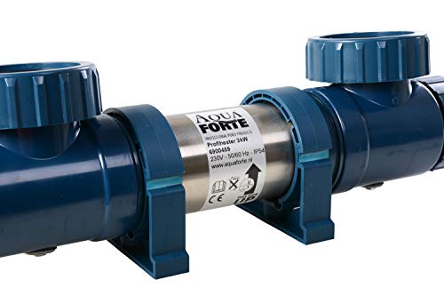 XClear Heater Profi Edelstahl, 3 KW, max. Teichgröße 15m³, Schwarz