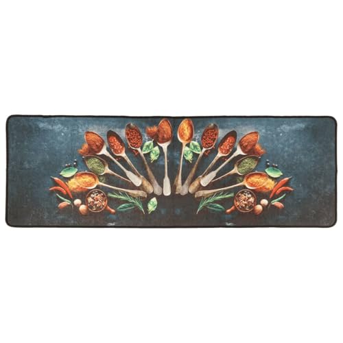 Alfombrilla antibacteriana lavable multicolor para suelo de cocina de 60x180 cm 2