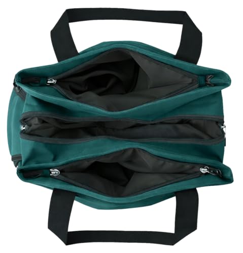 Image of Lusive's 10L Compact Handbag for Women: Stylish Design with Multiple Pockets, 3 Compartments, Premium Polyester Material (Black & Grey)
