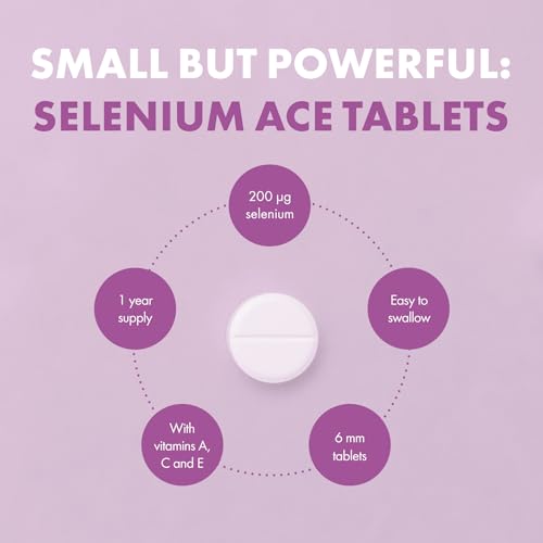 Incite Nutrition Selenium Tablets 200mcg. 12 Month Supply of Essential Mineral Supplements. Selenium Nail Supplements with Vitamins A, C and E, to Combat Oxidative Stress - Image 4