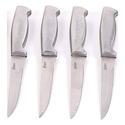 Oster Baldwyn Conjunto de facas de cozinha de aço inoxidável de alto carbono, 22 peças, cetim escova