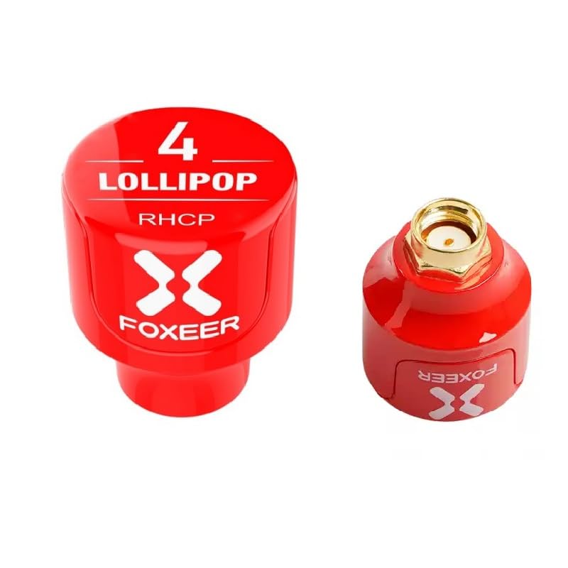 2pcs FOXEER FPV Antenna Lollipop 5.8GHz RHCP 2.5Dbi Stubby Antenna RP-SMA for FPV Racing Drone Fatshark Goggles TX RX (RP-SMA)