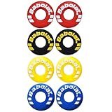 XIXILINRUIYUN 8 Piece Rubber Tire Shape Vibration Dampener Perdurable Tennis Racket Shock Absorber Soft Tennis Accessory Great for Tennis Players (4 coloer *2)