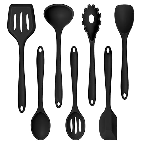 TeamFar 7-Piece Black Silicone Set