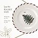 Spode Christmas Tree Canape Plates - Set of 4 | Peppermint Design, Holiday Appetizer Plate | Christmas Serving & Festive Dish | Seasonal Decorative Plate, Holiday Tableware
