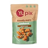 Yupik Bloody Mary Cashews, 4.8 Oz, Kosher, Crunchy Snack, Made with Natural Ingredients & Flavors, Cocktail Flavored Cashews, Caesar Drink Seasoning, Quinoa, Celery & Tomato Garnish