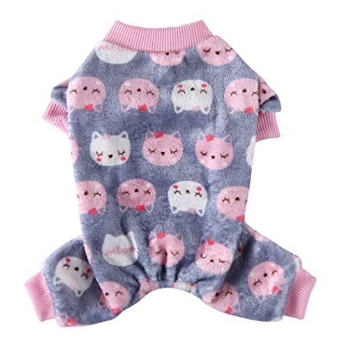 XIAOYU Halloween Pet Clothes Christmas Fuzzy Velvet Doggie Coat Dog Pajamas Pet Cold Weather Clothes Cat Apparel