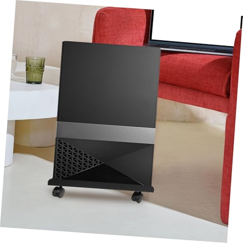 Support tour PC mobile noir antidérapant léger et polyvalent pour bureau