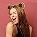 DaliDali Brown Bear Ears Headband Adult Bear Costume for Halloween Festival Cosplay Party, Bear Ear Headband Hairband for Makeup Face Washing, Bear Ears Costume, Fashion Hairband for Makeup