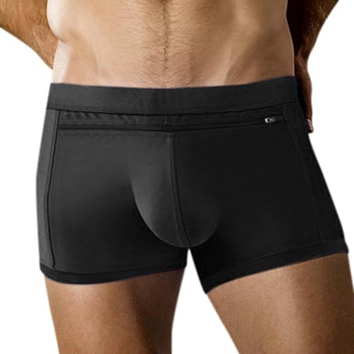 Maillot de bain de plage pour homme short de bain boxer fermeture éclair piscine