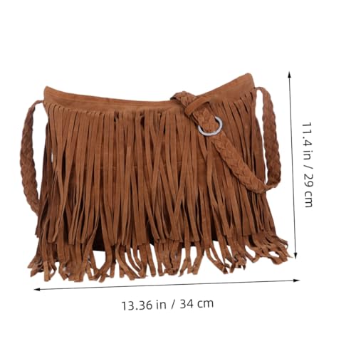 Image of Fringe Crossbody Handbag: Black Fringe Purse Crossbody Bag For Women Summer