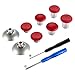 eXtremeRate 4 in 1 Analogici Levette Analogiche Thumbstick Joysticks Magnetici Metallico Ricambio per Xbox One Standard/Elite/S/X per PS4/Slim/Pro Controller con Cacciavite T8H a Croce(Rosso)