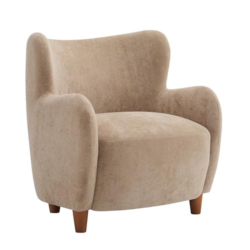Sillón Wingback Terciopelo Camel miniatura 3