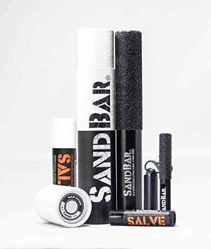 SandBar - Original Callus Remover | The Ultimate Callus Tool for Hands and Feet - Includes Salve ('Kit (Original, Quikie, & Salve), Black)