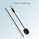 SPTSSWET Ersatz Mikrofon Kompatibel mit Logitech G233 G433 Gaming Kopfhörer Rauschunterdrückung, Abnehmbares Ersatz-Spielmikrofon 3,5 mm Jack Schwarz 6,2 inch