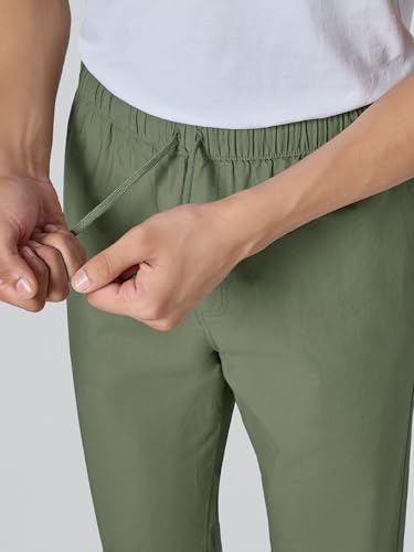 Image of XYXX Zen Cotton Solid Drawstring Pyjamas for Men | Relaxed Fit Lounge Pants with Side Pockets