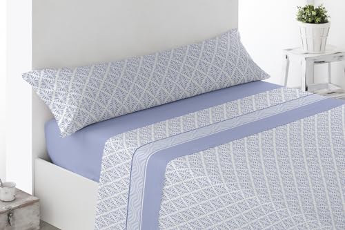 ENERGY COLORS TEXTIL-HOGAR Oferta! Juego Sábanas Estampadas Verano, Juego 3 Piezas -1 Sabana, 1 Bajera Ajustable y 1 Funda de Almohada Microfibra cepillada (Tulbagia, Cama 135)