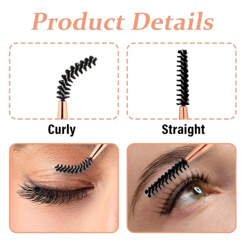 YQQYG Wimpernkamm 2 Stück, Wimperntrenner, Doppelkopf-Wimperntrenner, Verstellbare Bürste für überschüssige Mascara-Entfernung, Trennung der Wimpern, Beseitigung von Mascara-Klumpen