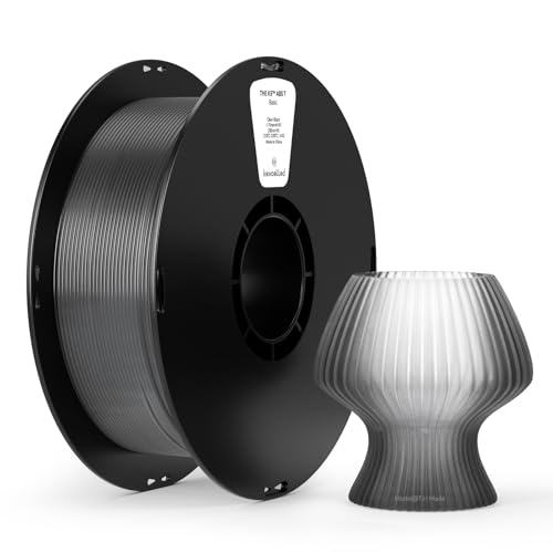 kexcelled Clear ABS Filament, High Transparency Effect, 1kg Spool, Black
