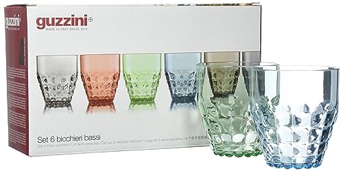 Guzzini Verres Bas Tiffany Assorted 562527 raffinés au design italien