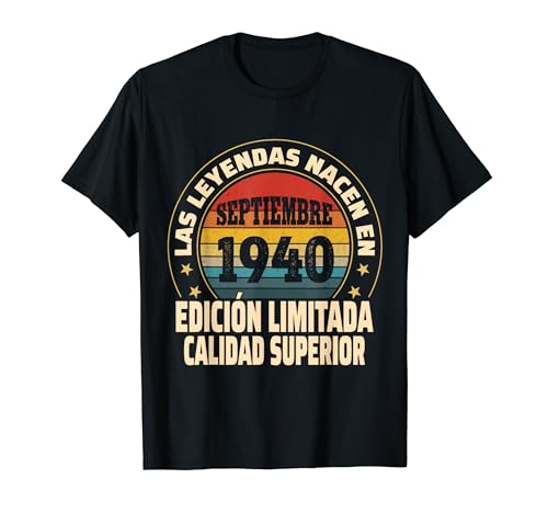 Edición Limitada Septiembre 1940 - Cumpleaños 84 Años Camiseta