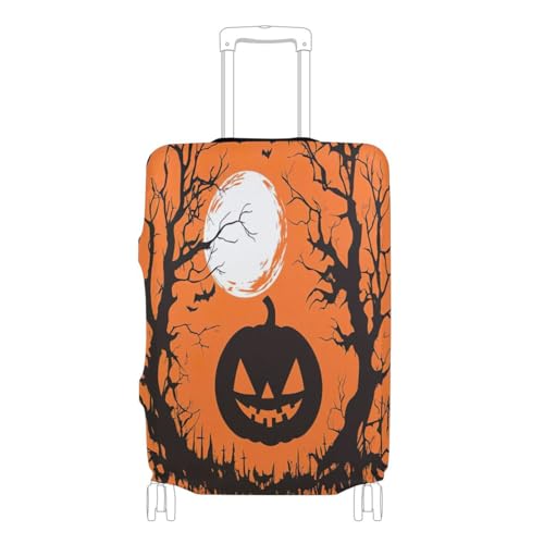 Happy Halloween Luggage Cover for Suitcase, Elastic Travel Protector with Zipper, Washable Anti-Scratch Dustproof Luggage Sleeve Fits 29-32 Inch