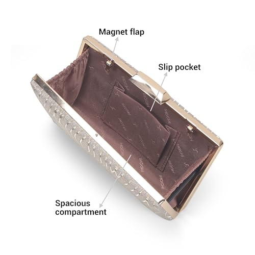 Image of Metro Women Fashion PU Soft Body Lock closure Solid Clutches