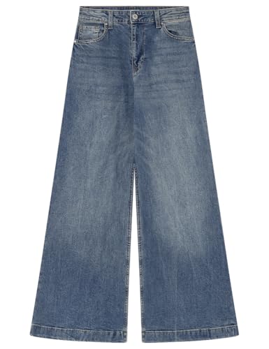 Jean wide leg femme Springfield pantalon fluide taille haute confortable
