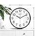 HIPPIH Black Wall Clock Silent Non Ticking Quality Quartz, 10 Inch Round Easy to Read for Home Office School Clock red Second Hand