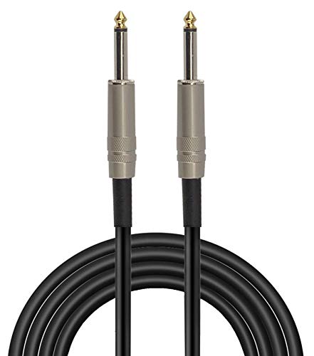 Audibax Gold Custom Guitar Gitarrenkabel, 6 m, Schwarz