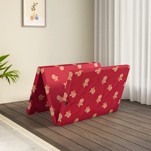 Image of Livshine Tri-Fold Soft Foam Mattress | PU Foam 3 Folding | Medium Firm Mattress for Travelling 72 x 30 Inch