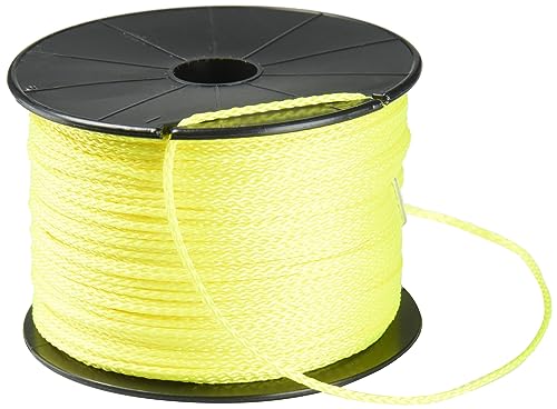 Connex Maurerschnur gelb - 100 m Länge - Ø 1,2 mm - Polyester geflochten - Knotenfest - Reißfest & Belastbar - Auf Spule / Richtschnur / Bauschnur / Lotschnur / Pflasterschnur / COX781562
