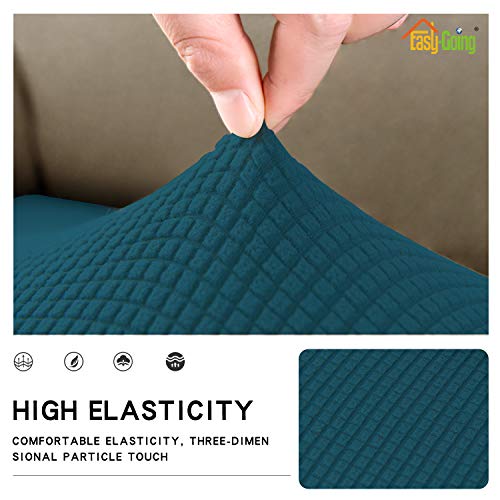 Image of Easy-Going Stretch 1 Piece Oversized Couch Cushion Cover for Sofa | X-Large Sofa Cushion Furniture Protector Sofa Seat sofa slipcover Washable sofa cover soft with Elastic Bottom Peacock Blue