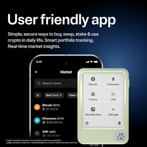 Image of Ledger Nano Gen5 - Crypto Wallet - Securely Buy and Trade Digital Assets | Green, Easy-to-use, customizabe, 2.8 inch touchcreen signer with private backup and scam protection