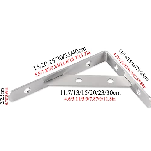 Support d'étagère robuste en acier inoxydable finition premium de 40cm