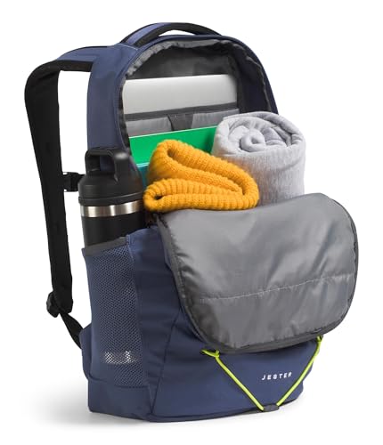 Image of The North Face Jester Everyday Laptop Backpack - Commuter Daypack, Water Repellent, Laptop Sleeve, Lunar Blue /Fizz Lime, One Size
