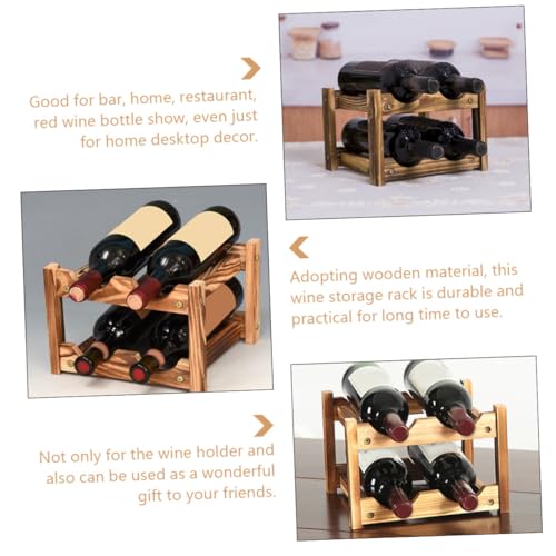 Soporte compacto de madera para vino miniatura 6
