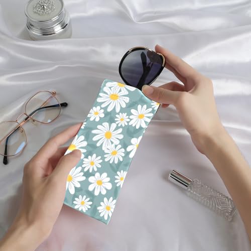 Image of Anikathy 2Pcs Sunglass Eyeglass Glasses Case Soft PU Leather with Cleaning Cloth Portable Glasses Pouch Bag for Men Women
