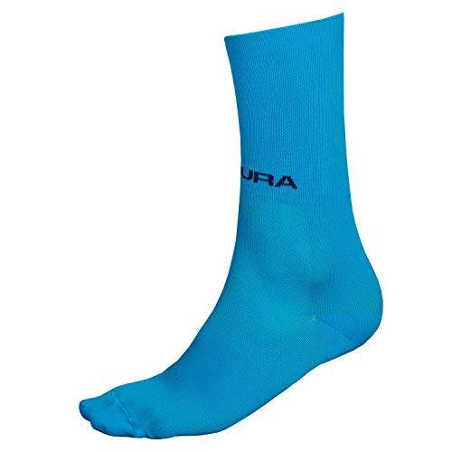Endura Meia de ciclismo masculina Pro SL - Hi-Viz Blue, pequena/média