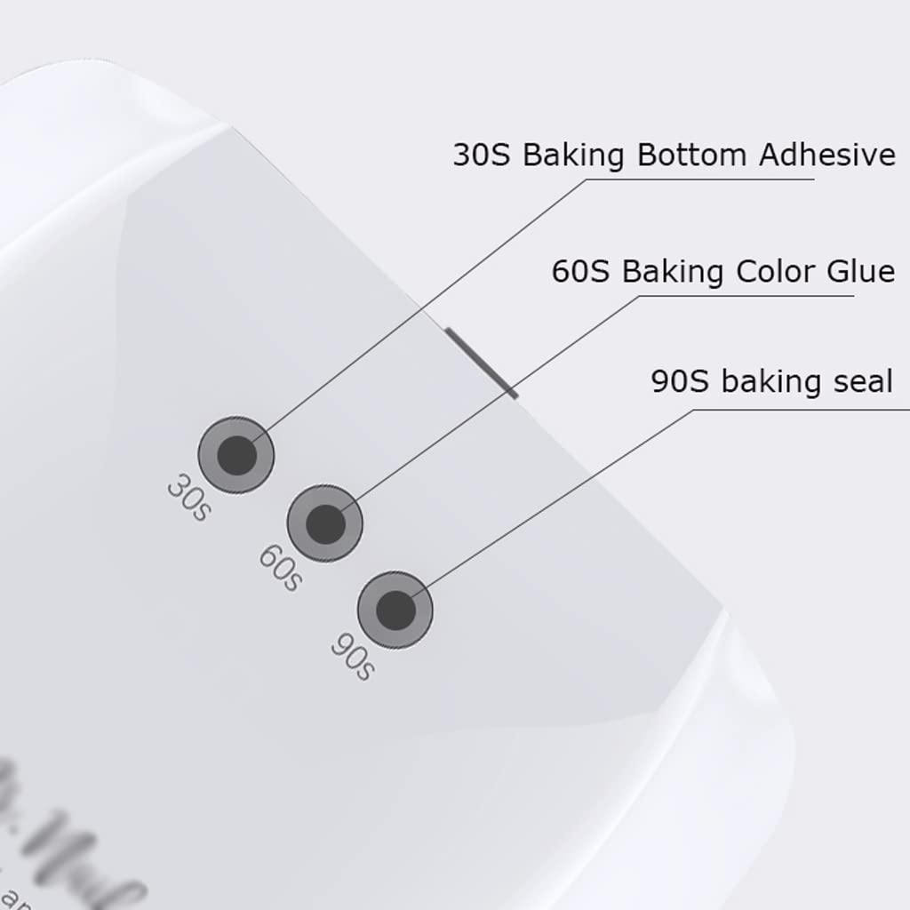 Nagellampe UV-LED. Nagellampe 48W Infrarotinduktionsnagellicht LCD Display Nageltrockner hochwertige kleine quadratische Lampe Spezial for Nagel-Salon Schnelles Trocknen (Color : White)