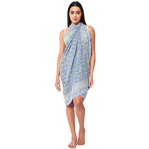 Swimsuit Beach Sarong Cover Ups for Swimwear Women-Hand Print Wrap Skirt4