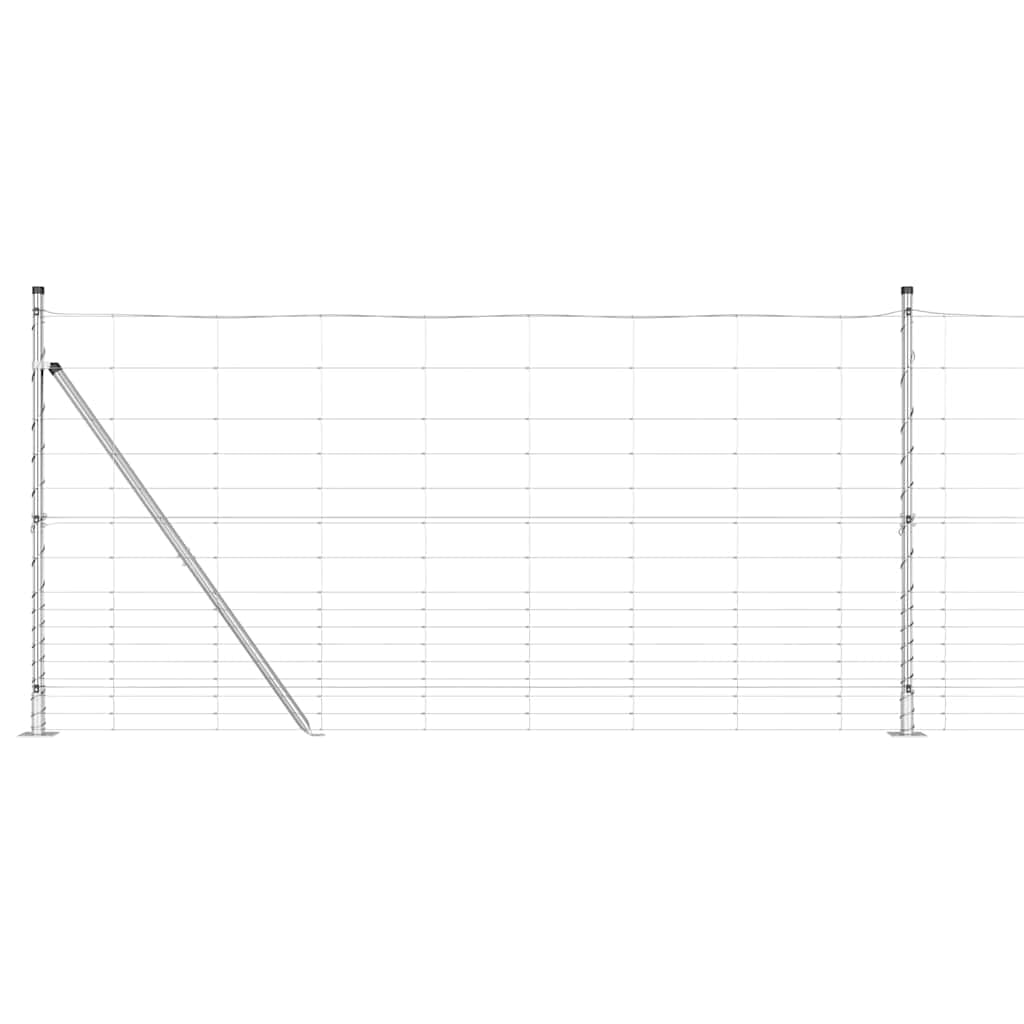 Galvanised Steel Fence Post 25 x 1.2 m Outdoor Garden Boundary Barrier Corrosion Resistant Modern Rectangular Security Panel for Patio Terrace Landscape