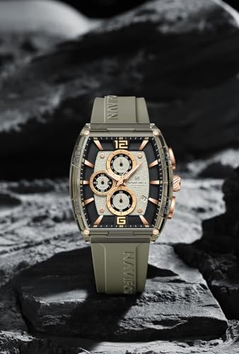 Image of NAVIFORCE NF6101 Multifunctional Chronograph dial with Silicon Strap Analog Watch