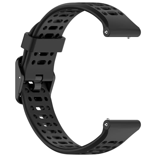Correa silicona 20mm para reloj COROS APEX 42mm negra miniatura 4