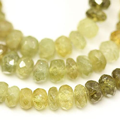 Grenat vert perles rondelles facettées 6mm pour réparer et personnaliser un bracelet