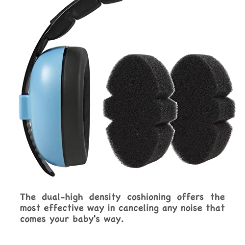 Pandaear Baby Ear Protection Noise Cancelling Headphones Ages 0-3 Years | Infant Hearing Protection Earmuffs -Blue thumb #3