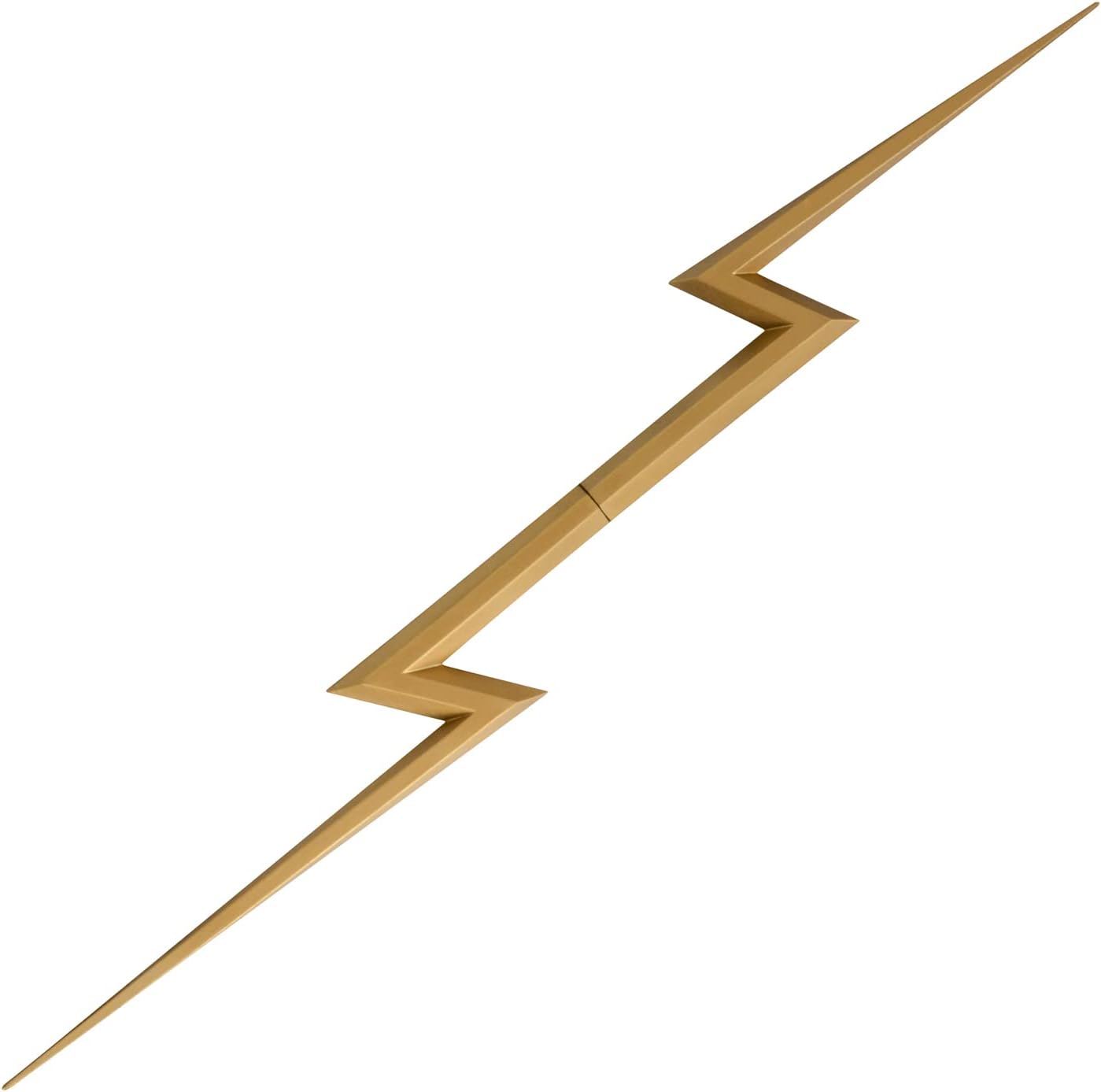 HugOutdoor 2022 New Movie Love and Thunder Zeus Lightning Weapon Halloween Cosplay Pu Props Masquerade Costume Accessories Yellow, Yellow, 32.67 * 5.12 IN